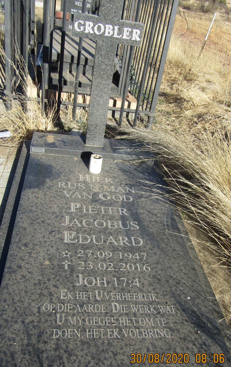 GROBLER Pieter Jacobus Eduard 1947-2016