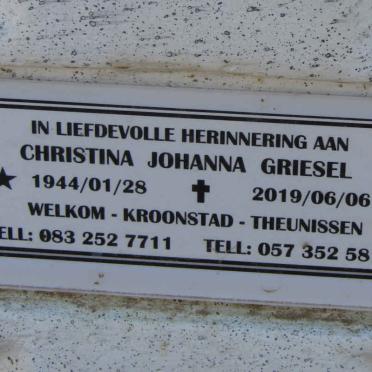 GRIESEL Christina Johanna 1944-2019