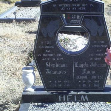 HELM Stephanus Johannes 1942-1995 &amp; Engela Johanna Maria BOTES 1946-2009