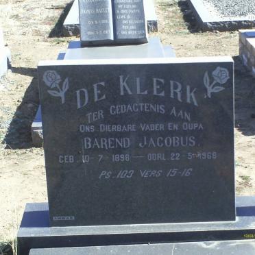 KLERK Barend Jacobus, de 1898-1968