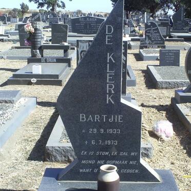 KLERK Bartjie, de 1933-1973
