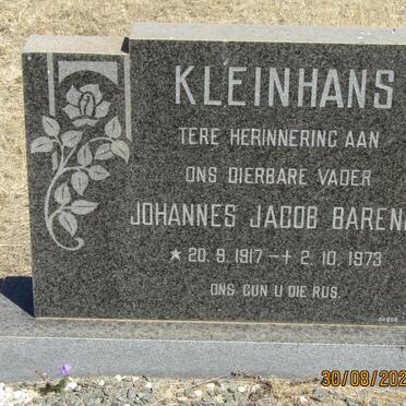 KLEINHANS Johannes Jacob Barend 1917-1973