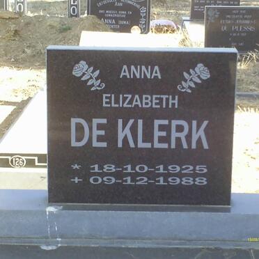 KLERK Anna Elizabeth, de 1925-1988