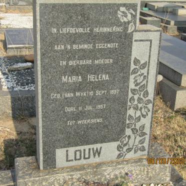 LOUW Maria Helena nee VAN WYK 1897-1957