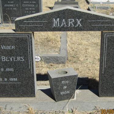MARX G.F.F. Beyers 1915-1981 &amp; H.A. 1900-1981