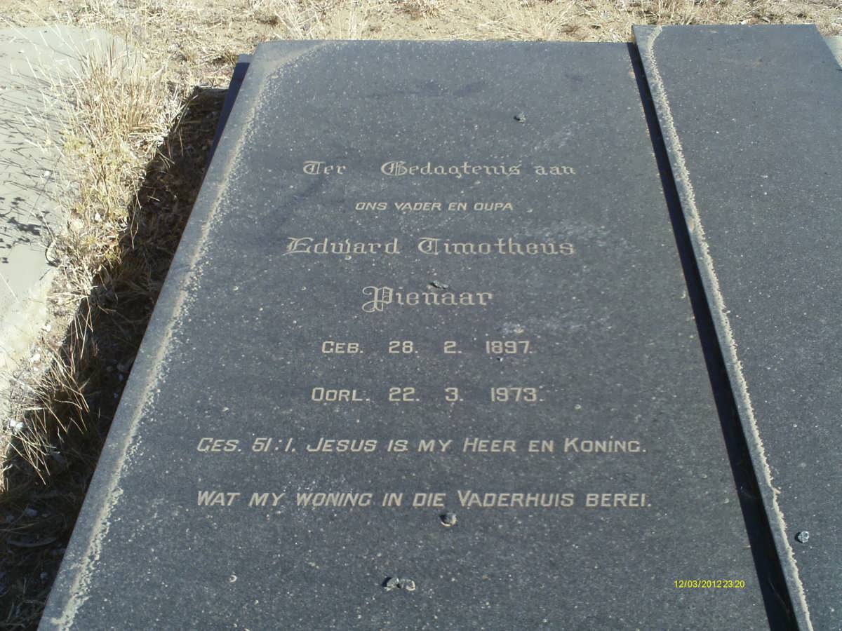 PIENAAR Edward Timotheus 1897-1973