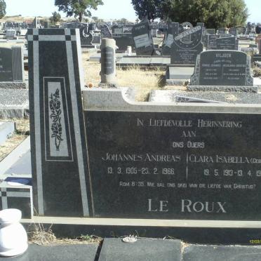 ROUX Johannes Andreas, le 1905-1966 &amp; Clara Isabella COERTZEN 1913-1966