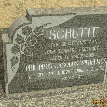 SCHUTTE Philippus Jacobus Wilhelmus 1878-1962