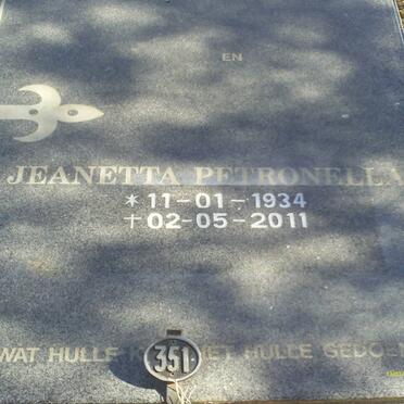 STEYN Jeanetta Petronella 1934-2011