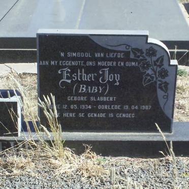 SCHEEPERS Esther Joy nee SLABBERT 1934-1987