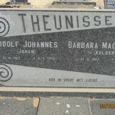 THEUNISSEN Rudolf Johannes 1913-1990 &amp; Barbara Magdalena KOLBER 1907-1983