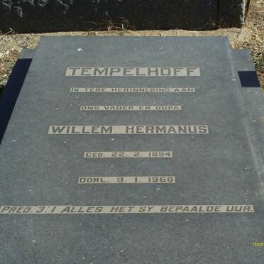 TEMPELHOFF Willem Hermanus 1894-1968
