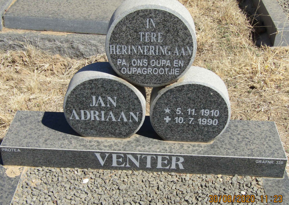VENTER Jan Adriaan 1910-1990