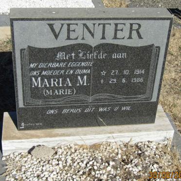 VENTER Maria M. 1914-1986