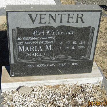 VENTER Maria M. 1914-1986