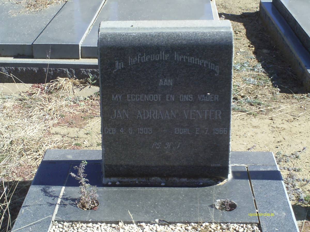 VENTER Jan Adriaan 1903-1966
