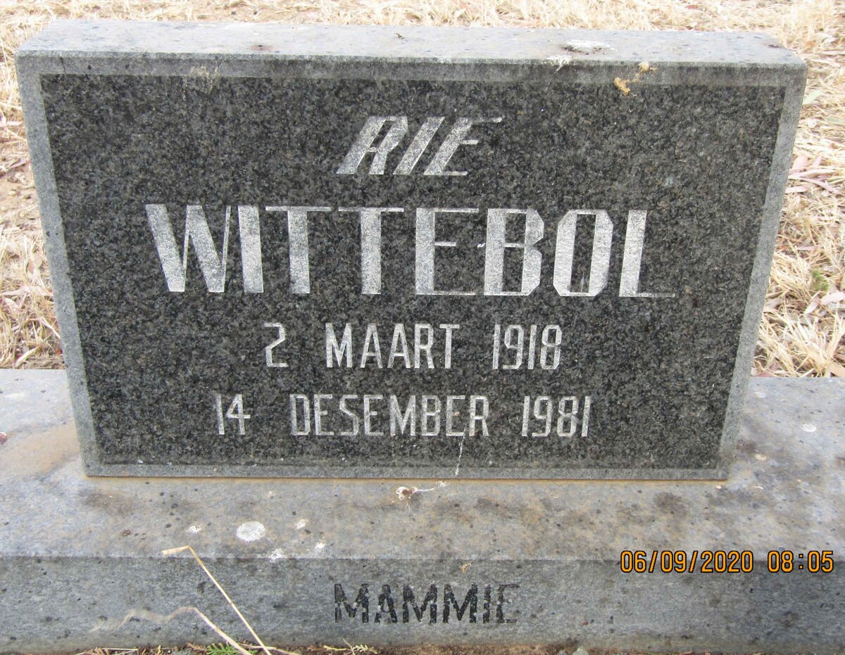 WITTEBOL Rie 1918-1881