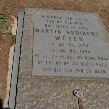 WEYER Martin Rudibert 1934-1994