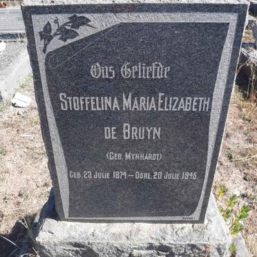 BRUYN Stoffelina Maria Elizabeth, de nee MYNHARDT 1874-1945