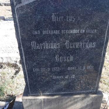 BOSCH Marthinus Bernardus 1922-1951