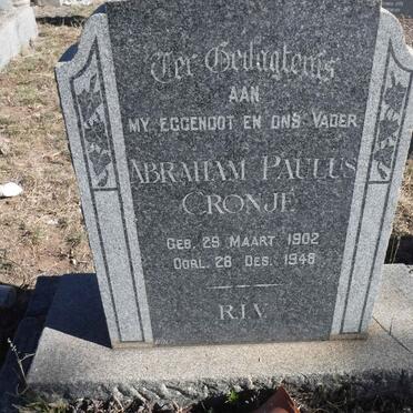 CRONJÉ Abraham Paulus 1902-1948