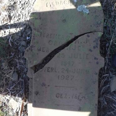 CRONJE Jeremeas A.J. 1847-1927