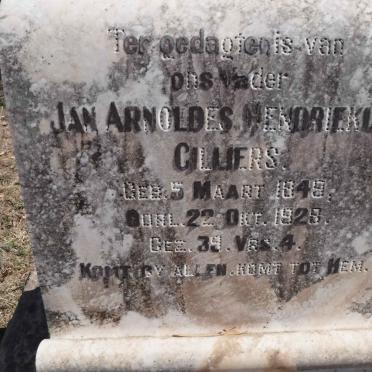 CILLIERS Jan Arnoldes Hendriekus 1849-1928