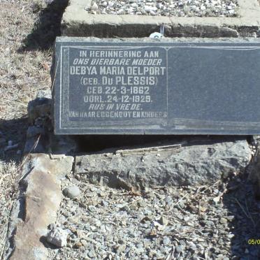 DELPORT Debya Maria nee DU PLESSIS 1862-1929
