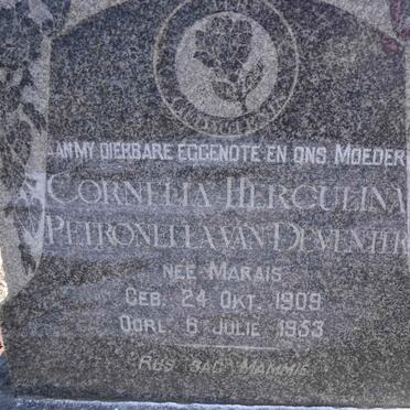 DEVENTER Cornelia Herculina Petronella, van nee MARAIS 1909-1953