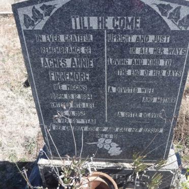 FINNEMORE Agnes Annie nee HIGGINS 1884-1952