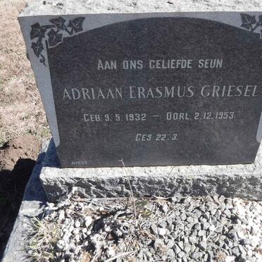 GRIESEL Adriaan Erasmus 1932-1953