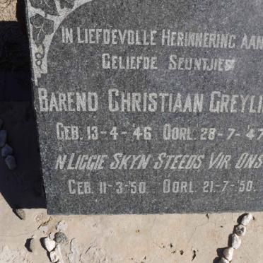 GREYLING Barend Christiaan 1946-1947 &amp; GREYLING Baba 1950-1950