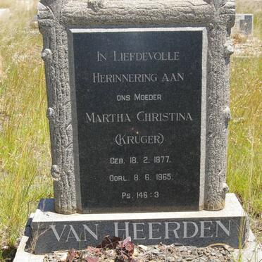 HEERDEN Martha Christina, van nee KRUGER 1877-1965