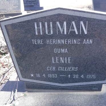 HUMAN Lenie nee CILLIERS 1893-1975