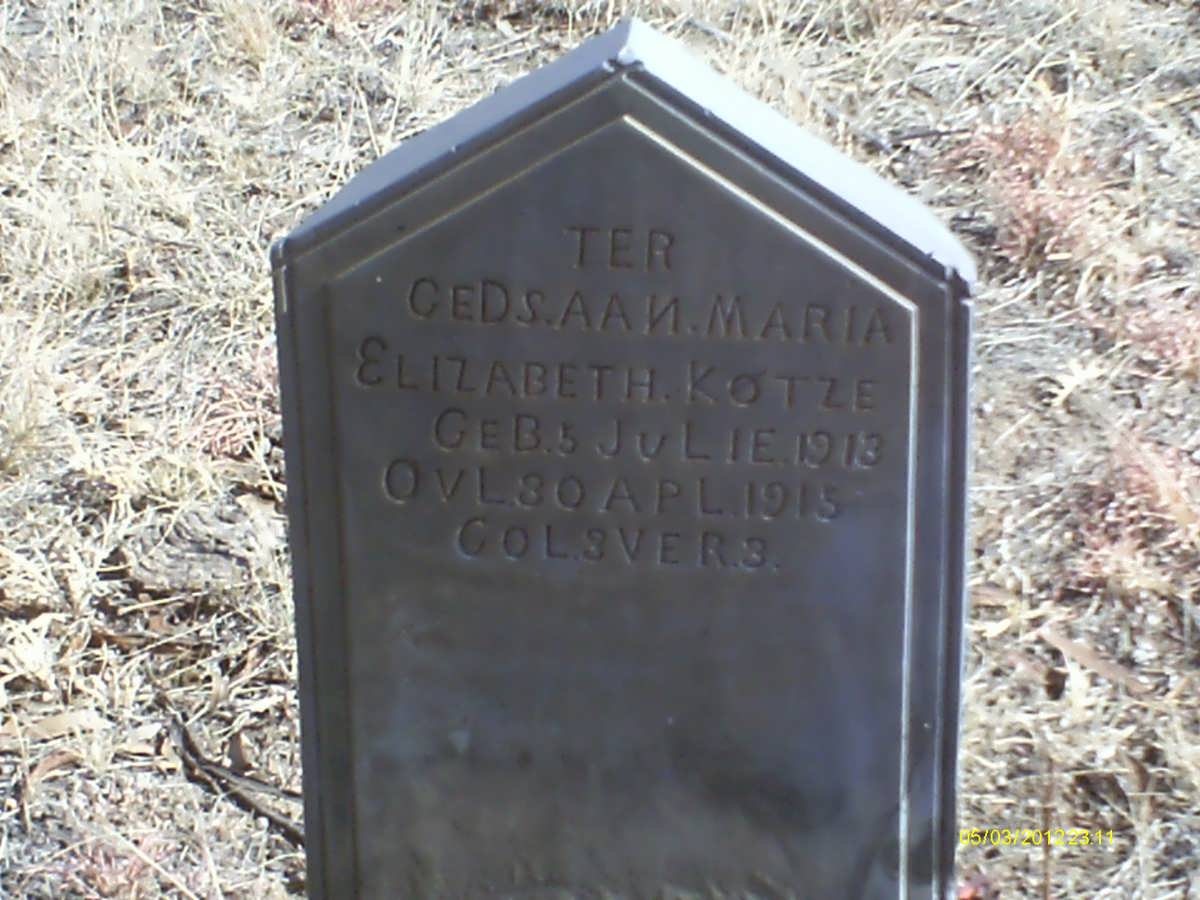 KOTZE Maria Elizabeth 1913-1915