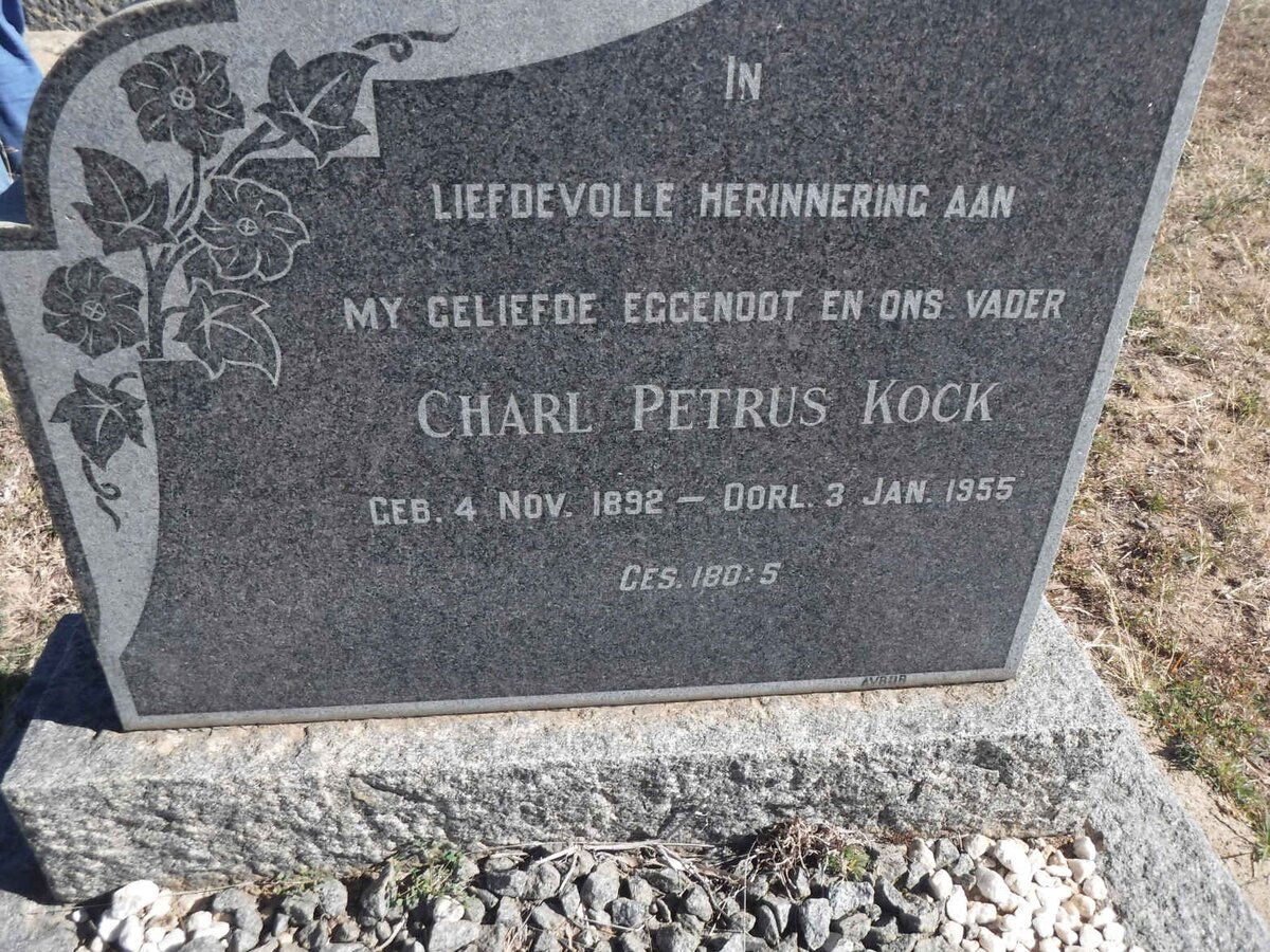 KOCK Charl Petrus 1892-1955