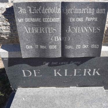 KLERK Albertus Johannes, de 1906-1953
