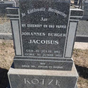 KOTZE Johannes Burger Jacobus 1892-1953