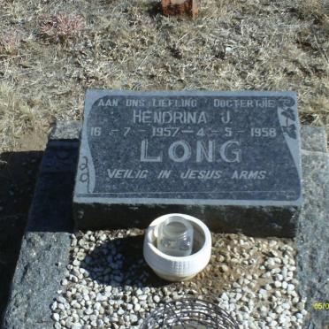 LONG Hendrina J. 1957-1958