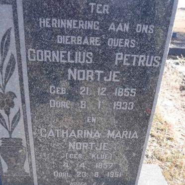 NORTJE Cornelius Petrus 1855-1933 &amp; Catharina Maria KLUE 1857-1951