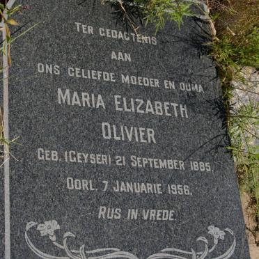 OLIVIER Maria Elizabeth nee GEYSER 1885-1956
