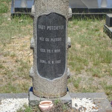 POTGIETER Baby nee DU PLESSIS 1894-1969
