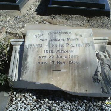 PRETORIUS Maria Aletta nee PIENAAR 1863-1936