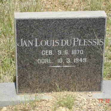 PLESSIS Jan Louis, du 1870-1949