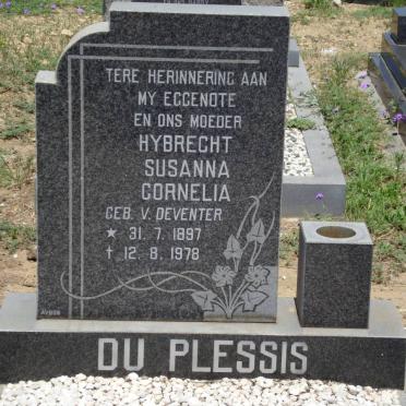 PLESSIS Hybrecht Susanna Cornelia, du nee V. DEVENTER 1897-1978