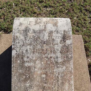 POTGIETER Martha Jacoba nee VAN HUYSSTEEN 1853-193?