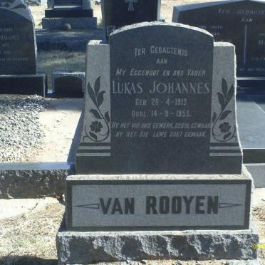 ROOYEN Lukas Johannes, van 1913-1955