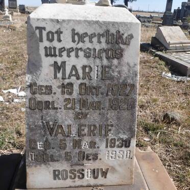ROSSOUW Marie 1927-1928 :: ROSSOUW Valerie 1930-1930