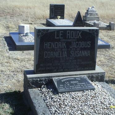 ROUX Hendrik Jacobus 1883-1917 &amp; Cornelia Susanna V.D. HEEVER 1869-1955 :: LE ROUX C.M. 1898-1977 &amp; Adrinie I. 1913-1989