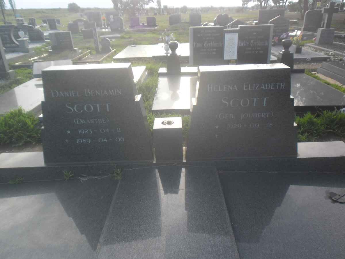 SCOTT Daniel Benjamin 1923-1959 &amp; Helena Elizabeth JOUBERT 1929-